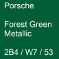 Preview: Porsche, Forest Green Metallic, 2B4 / W7 / 53.